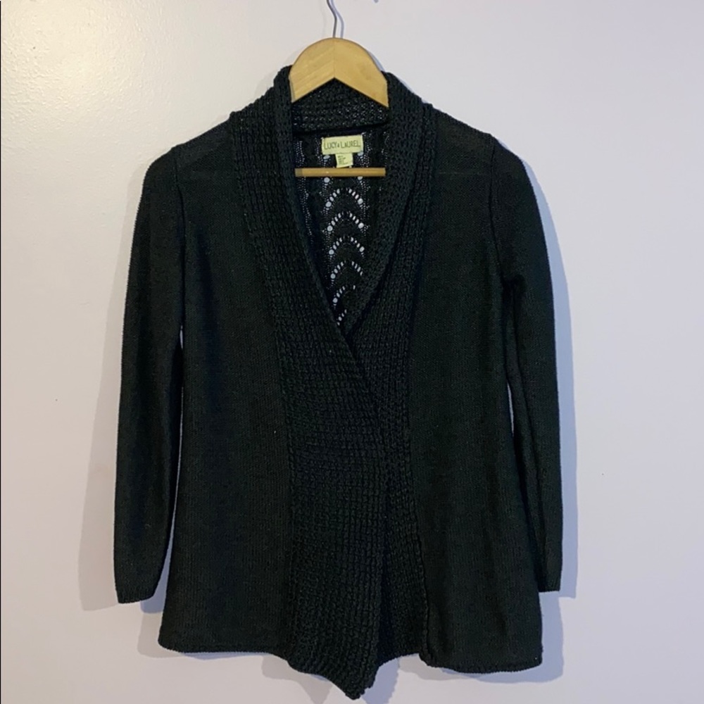 Black cardigan